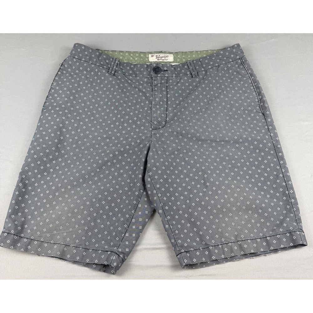 Original Penguin By Munsingwear Men's Flat Front Chino Geometric Print Size 36